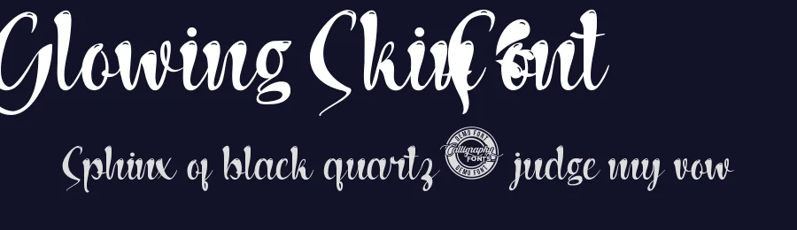 Glowing Skin Font by CalligraphyFonts.net — Script Handwritten Font — thumbnail 2