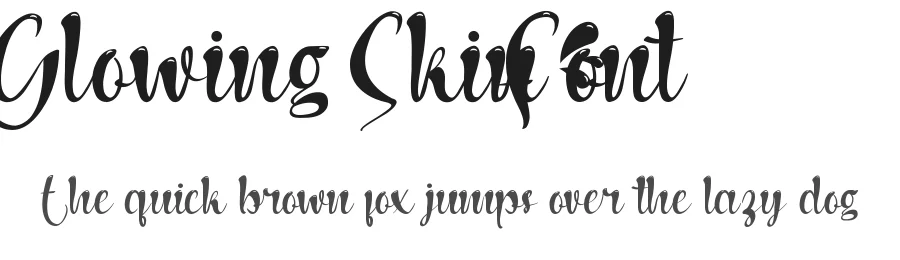 Glowing Skin Font by CalligraphyFonts.net — Script Handwritten Font