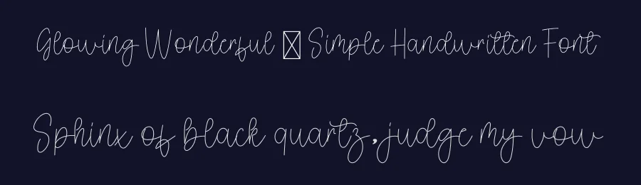 Glowing Wonderful – Simple Handwritten Font by freshtypeink — Script Handwritten Font — thumbnail 2