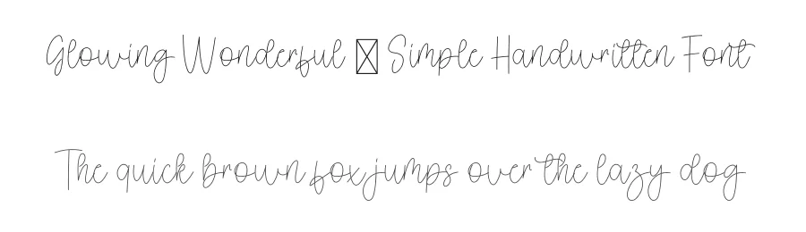 Glowing Wonderful – Simple Handwritten Font by freshtypeink — Script Handwritten Font