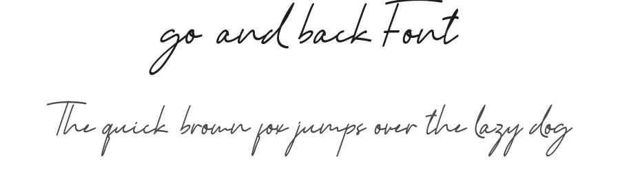 Go And Back Font by nihstudio — Script Handwritten Font