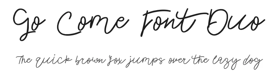 Go Come Font Duo by edricstudio — Script Handwritten Font