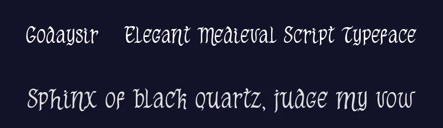 Godaysir – Elegant Medieval Script Typeface by bearydsgn — Blackletter Font — thumbnail 2