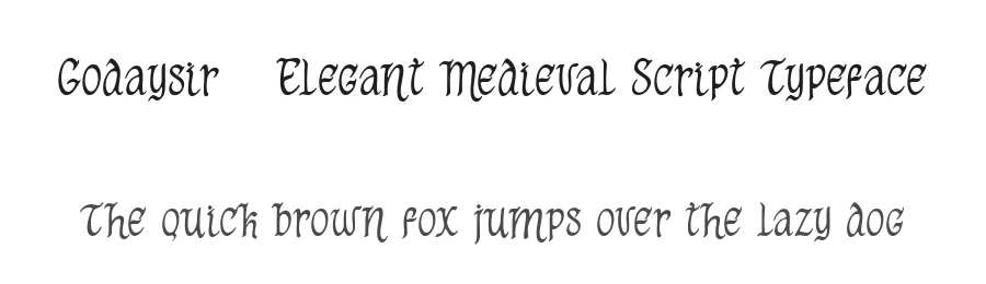 Godaysir โ Elegant Medieval Script Typeface by bearydsgn โ Blackletter Font