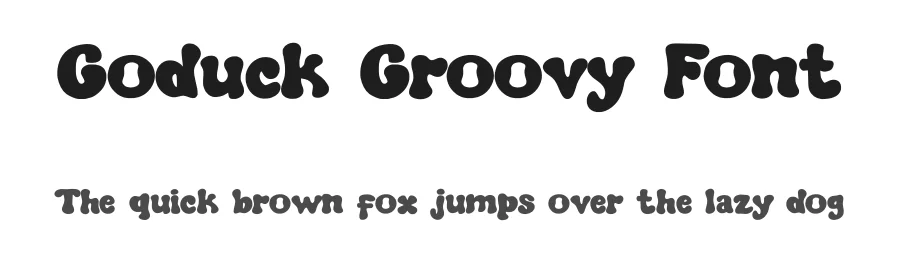 Goduck Groovy Font by Minimalist Eyes — Display Font