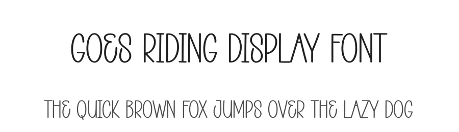Goes Riding Display Font by andikastudio — Display Font