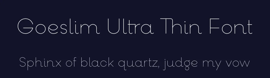 Goeslim Ultra Thin Font by 7NTypes — Sans Serif Font — thumbnail 2