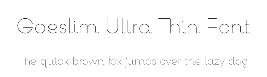 Goeslim Ultra Thin Font by 7NTypes β Sans Serif Font