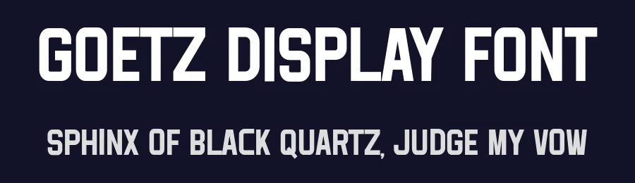 Goetz Display Font by the1995std — Display Font — thumbnail 2