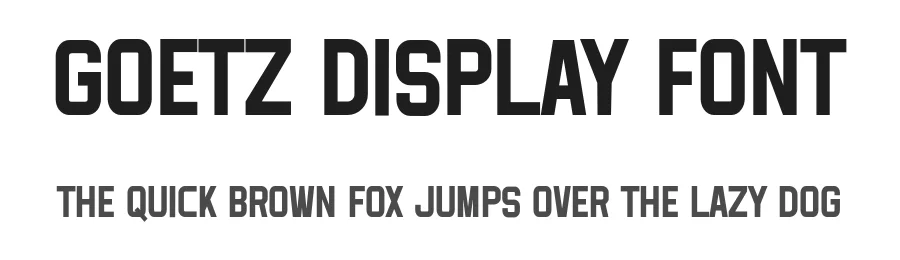 Goetz Display Font by the1995std — Display Font