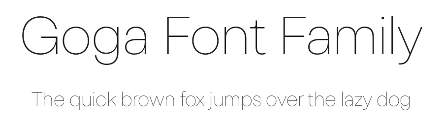 Goga Font Family by Narrow Type β Decorative Font