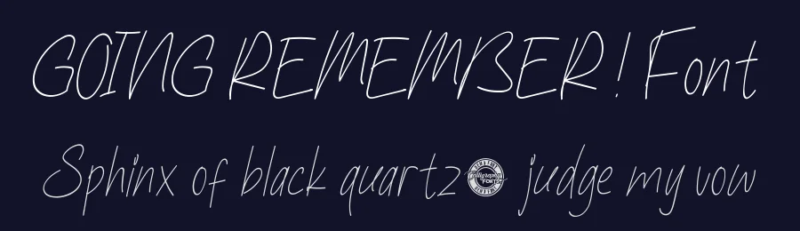 Going Remember Font by CalligraphyFonts.net — Decorative Font — thumbnail 2