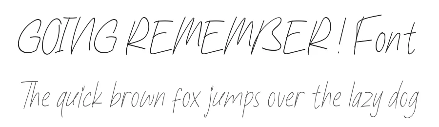 Going Remember Font by CalligraphyFonts.net — Decorative Font