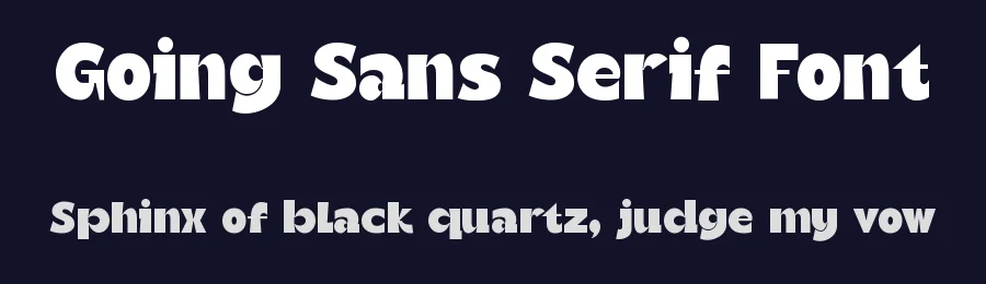 Going Sans Serif Font by Graphicxell — Sans Serif Font — thumbnail 2