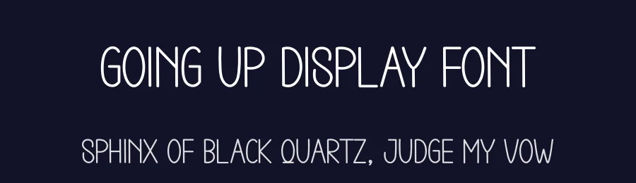 Going Up Display Font by andikastudio — Display Font — thumbnail 2