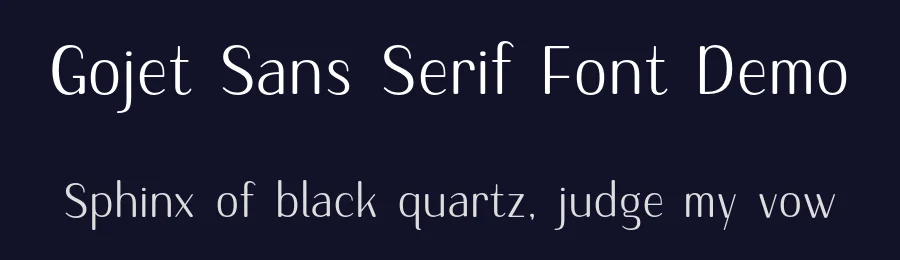 Gojet Sans Serif Font Demo by 611 Studio — Sans Serif Font — thumbnail 2