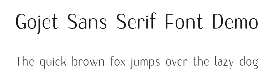 Gojet Sans Serif Font Demo by 611 Studio — Sans Serif Font