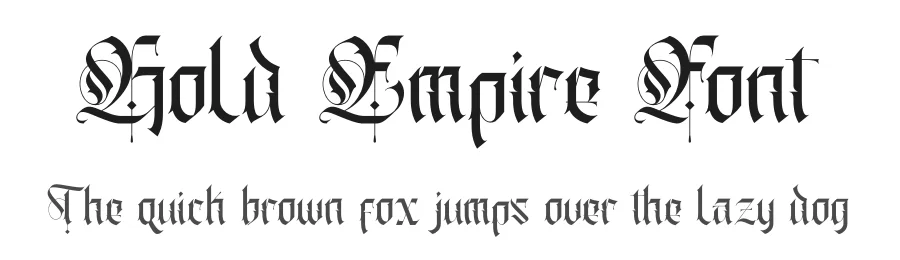 Gold Empire Font by Rockboy Studio — Blackletter Font