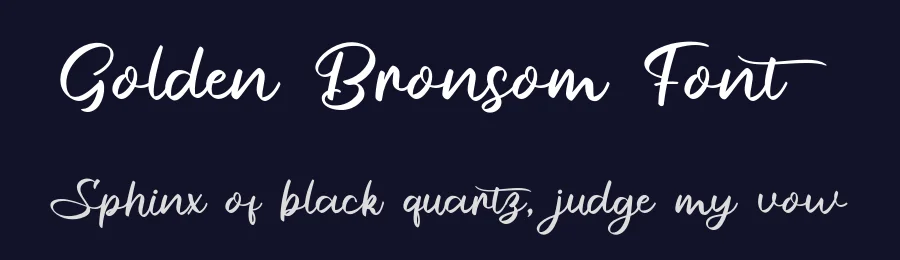 Golden Bronsom Font by bearydsgn — Script Handwritten Font — thumbnail 2