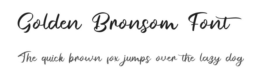 Golden Bronsom Font by bearydsgn — Script Handwritten Font