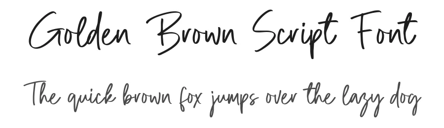 Golden Brown Script Font by Heinzel Std. — Script Handwritten Font
