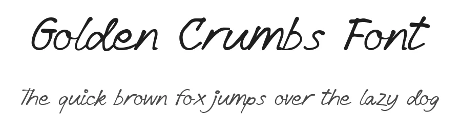 Golden Crumbs Font by Littlehand — Script Handwritten Font