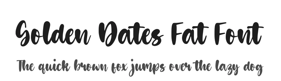 Golden Dates Fat Font by balpirick β Script Handwritten Font