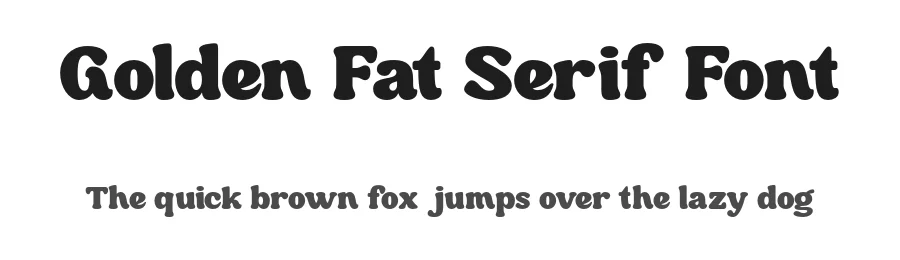 Golden Fat Serif Font by roomspace.cl — Display Font