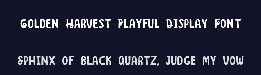 Golden Harvest Playful Display Font by Sloulyfe — Display Font — thumbnail 2