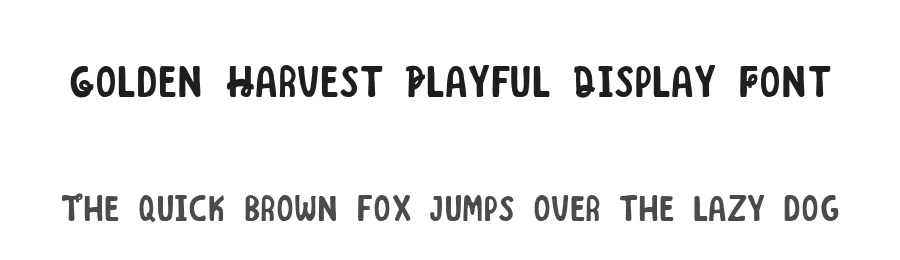 Golden Harvest Playful Display Font by Sloulyfe β Display Font