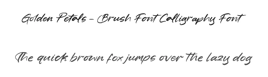 Golden Petals – Brush Font Calligraphy Font by letterenastudios — Script Handwritten Font