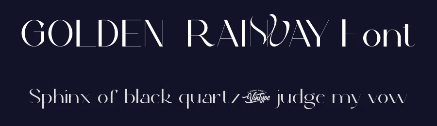 Golden Rainway Font by VinType — Display Font — thumbnail 2