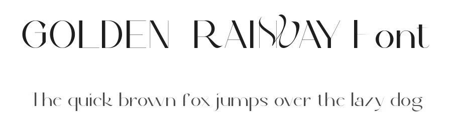 Golden Rainway Font by VinType — Display Font