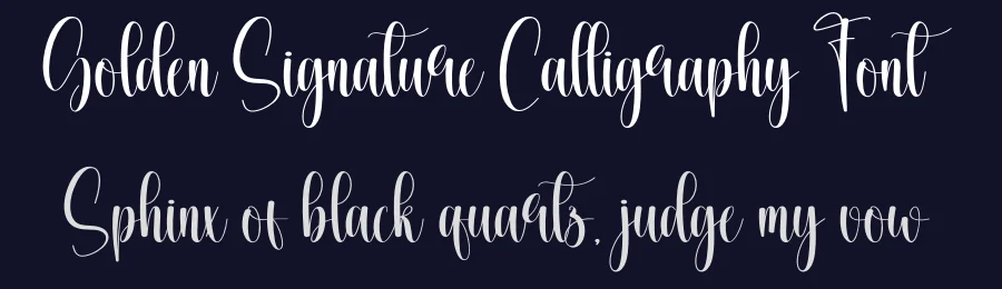 Golden Signature Calligraphy Font by creativeletter — Script Handwritten Font — thumbnail 2