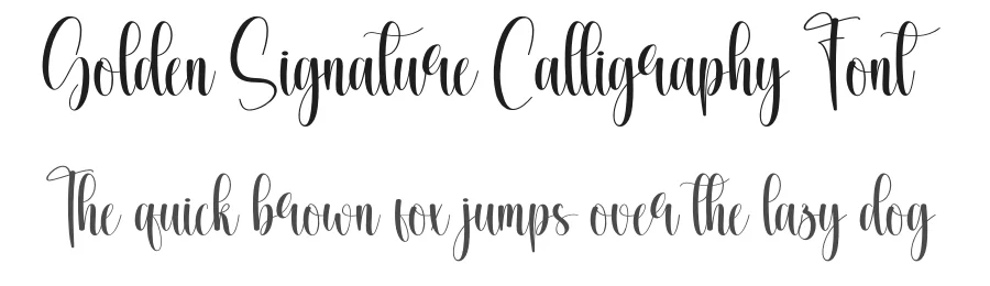 Golden Signature Calligraphy Font by creativeletter — Script Handwritten Font