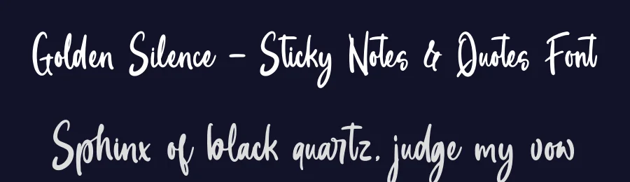 Golden Silence – Sticky Notes & Quotes Font by letterenastudios — Serif Font — thumbnail 2