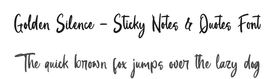 Golden Silence – Sticky Notes & Quotes Font by letterenastudios — Serif Font