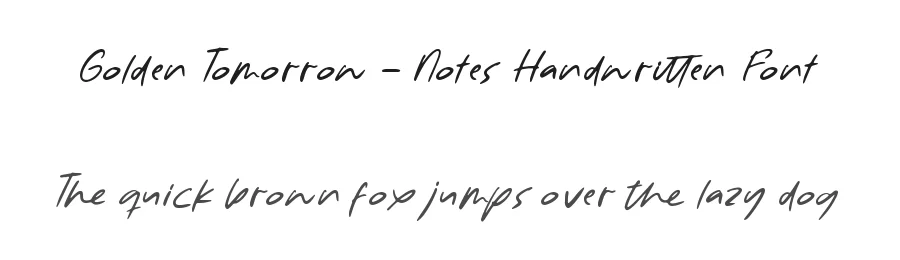 Golden Tomorrow – Notes Handwritten Font by letterenastudios — Script Handwritten Font