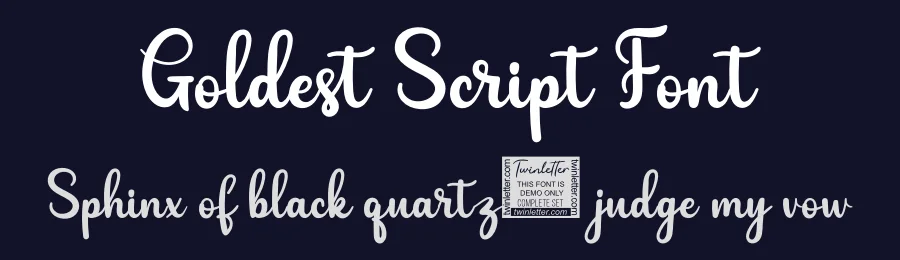 Goldest Script Font by twinletter — Script Handwritten Font — thumbnail 2