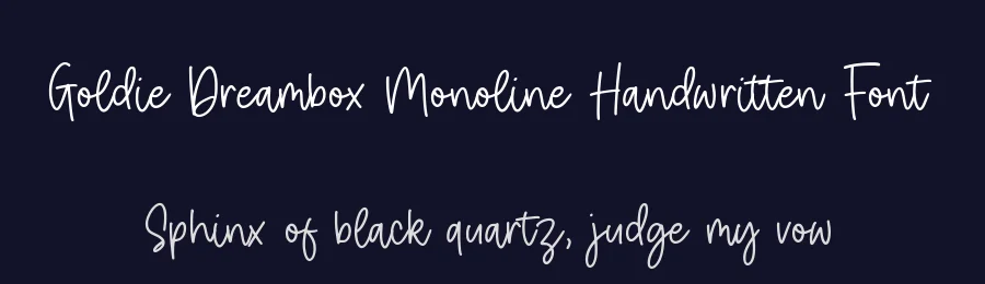 Goldie Dreambox Monoline Handwritten Font by balpirick — Script Handwritten Font — thumbnail 2