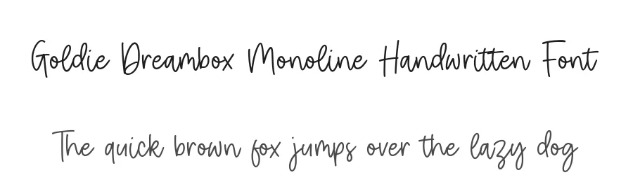 Goldie Dreambox Monoline Handwritten Font by balpirick — Script Handwritten Font