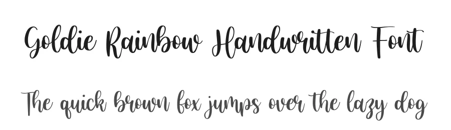 Goldie Rainbow Handwritten Font by balpirick — Script Handwritten Font