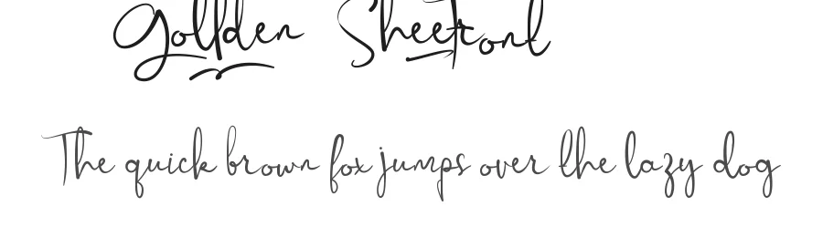 Gollden Sheer Font by CalligraphyFonts.net — Script Handwritten Font