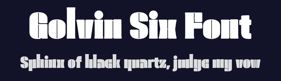 Golvin Six Font by khaiuns — Display Font — thumbnail 2