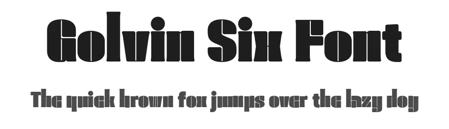 Golvin Six Font by khaiuns — Display Font
