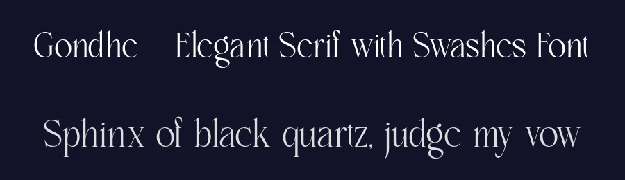 Gondhe – Elegant Serif with Swashes Font by burntilldead — Decorative Font — thumbnail 2