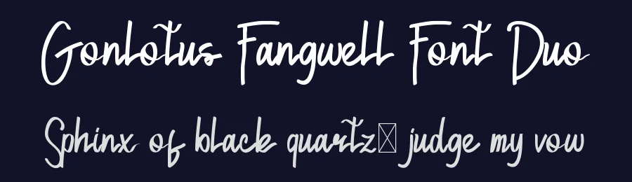 Gonlotus Fangwell Font Duo by edricstudio — Script Handwritten Font — thumbnail 2