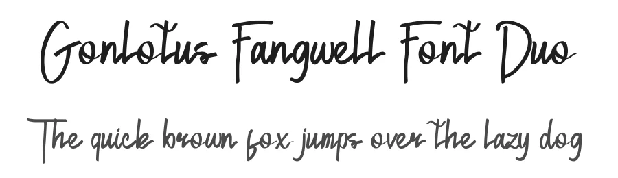 Gonlotus Fangwell Font Duo by edricstudio — Script Handwritten Font
