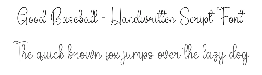 Good Baseball – Handwritten Script Font by andikastudio — Script Handwritten Font