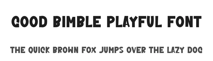 Good Bimble Playful Font by freshtypeink — Display Font